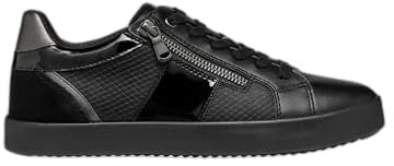 Geox Women's D Blomiee E Sneaker, Noir, 38 EU