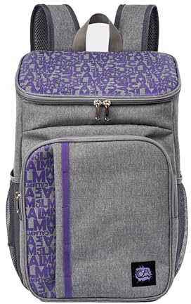 Biggdesign Moods Up Calm Isolierter Rucksack, wasserdicht und auslaufsicher, isolierter Lunch-Rucksack für Damen und Herren, Picknick-Kühltaschen, für Büro, Camping, Strand, Schule, 19,1 L (Lila)