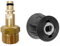 Buaak High Pressure Washer Adapter, M22 14mm Quick Connect Adapter for Karcher K2-K7, Pressure Washer Hose Connector with Brass Washer Gun Hose Pipe Convert Tool, Quick Release Adapter