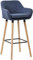 CLP Barhocker Grant I Thekenhocker Mit Stoff-Bezug I Gestell Aus Buchenholz, Farbe:dunkelblau