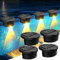 Lot de 4 lampes solaires flottantes pour piscine - Éclairage LED - Éclairage de bassin étanche - Pour piscines enterrées et piscines enterrées - Accessoire de piscine - Décoration extérieure (lumière