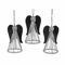 Loberon Engel 3er Set Zerelle, Handgefertigt, mit Funkelnden Glassteinchen, Festlicher Glanz, Weihnachtsfiguren, Weihnachtsdekoration, Weihnachten, Eisen, Glas, antikschwarz/Silber
