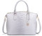 NICOLE & DORIS Handtasche Damen Mittelgroß Kroko Handtaschen Elegante Schultertaschen Lackleder Henkeltasche Umhängetasche Tote Tasche für Büro Shopper Reisen Beige Grau