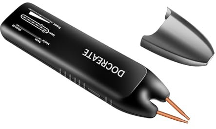 Vislone Battery Spot Welder, 11 Gear Spot Welder Automatic/Manual Detachable Welding Needles Built-in Temperature Detection System Suitable for Welding Nickel Sheets, Iron, Stainless Steel (2M Nickel)