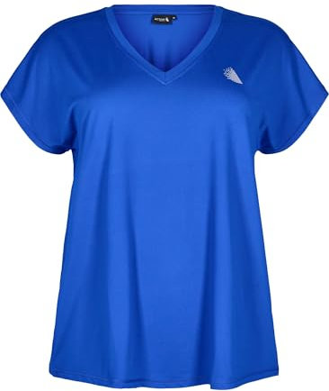 Zizzi Active by Große Größen Damen T-Shirt mit V-Ausschnitt Gr Gr M Surf The Web - Plus Size Damen Kleidung