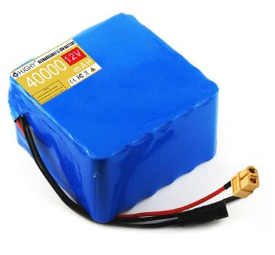HJGHY Batteria agli ioni di Litio Ricaricabile da 12 V 20 Ah 30 Ah 40 Ah per Lampada allo Xeno, Motore, Altoparlante, Audio, Illuminazione di Emergenza, Batteria di Ricambio Portatile,12v 40ah