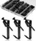 80PCS Picture Hanging Kit, Heavy Duty 30LB Picture Hangers, Metal Picture Hanging Hooks with Nails, on Drywall, Wooden Wall(Black)