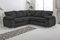 Sofahub Oxford Black Jumbo Cord Sofa - Corner Sofa - Comfortable Soft Fabric - Sofas & Couches - Stylish Sofa Sets for Living Room (Black, Corner)