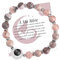FANCIBAND Cadeau Fete des Meres Original Bracelet Maman Pierre Rose Zébrée, Fête Des Mères Cadeau Future Maman Cadeau Belle Mere Cadeau Jeune Maman Anniversaire Noël