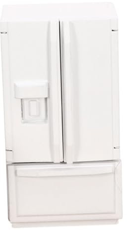 Toyvian White Mini Fridge for Dollhouse 1:12 Scale Miniature Refrigerator Toy Decorative Miniature Fridge Model
