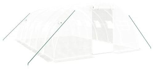 Serre tente abri plante fleur légumes avec cadre en acier 24 m² 6 x 4 x 2 m blanc 02_0044561