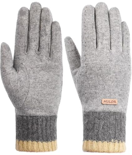 Mulor Handschuhe Damen Winter Cashmere Fleece Gefüttert Halten Warme Touchscreen Handschuhe