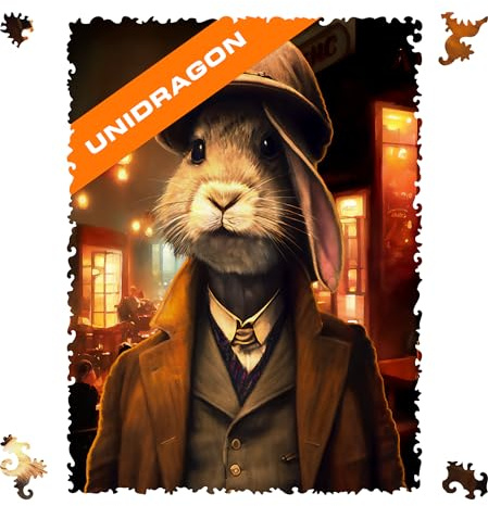 UNIDRAGON Holzpuzzle für Erwachsene - Thomas Rabbit Puzzle - 250 Teile