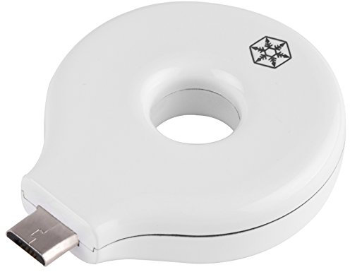 SilverStone SST-QIR01W-M - Qi Empfänger zum kabellosten Laden, Micro USB, kompatibel mit allen QI-Ladequellen, weiss