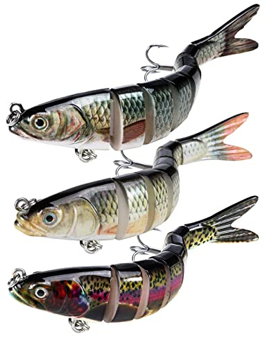 Leurres de pêche pour bar Rose Kuli, multi articulés pour eau douce et salée