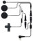 Full Face Motorcycle Bike Helmet with Boom Speaker PTT Earpiece Headset Headphone Mic Compatible with 2 Pin MOTOROLA Radio CP040, GP300, XTN, DTR Two way Radio Walkie Talkie