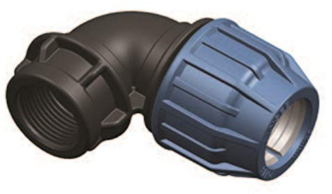 Elysee PP-Fitting, Winkel auf IG, Winkel auf Innengewinde 25mm x 3/4 IG für PE-Rohr, DVGW, Trinkwasserzertifiziert