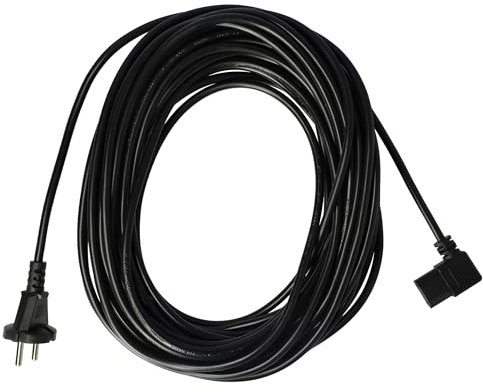 vhbw Stromkabel kompatibel mit Cleanfix S10 Plus Staubsauger - 15 m Kabel, Anschlusskabel