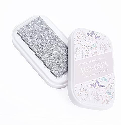 Metallic-Pigment-Tintenkissen, waschbare Finger-Tintenkissen, schimmernde Scrapbook-Tintenkissen für Gummistempel, Kartenherstellung, Papier, Holz, Stoff, 9,4x5,3cm