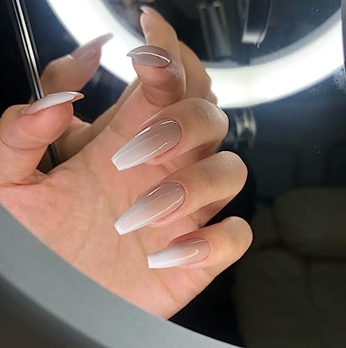 AiN Katy - französisch maniküre lang - nägel zum aufkleben 24 Stück - press on nails schwarze kurz selbstklebend lang kiss nägel schwarz rot künstliche fingernägel zum aufkleben weihnachten