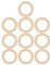 10 Stücke Holz Beißring 65mm Baby Holz Beißringe DIY Ahorn Beißring Baby Kinderkrankheiten Handwerk DIY Spielzeug DIY(Holz)