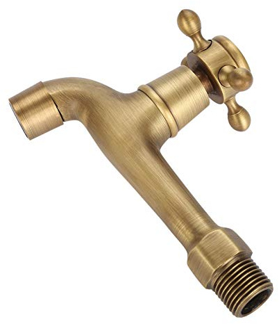 Rubinetto Vintage, Rubinetto Parete in Ottone Resistente Corrosione Design Classico Facile Installazione Monocomando G1/2 per Bagno Lavandino Piscina