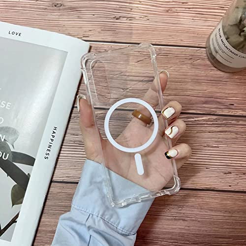 PingGoo Magnetica Trasparente Case per Huawei P30 Compatibile con MagSafe, Morbido Silicone TPU Bumper Cover Slim Fit Retro Antiurto Anti-Giallo Cover per Huawei P30