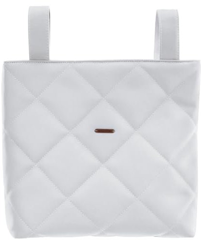 UZTURRE. Bolso Talega de maternidad Cocco de polipiel beige para carrito de bebe. Hecho a mano en España. Organizador para pañales y otras cosas de bebe.