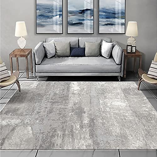 Tzvpsu Carpet out door rug,Durable And Easy To Clean Carpet Grey Minimalist Ink Design mats for living room,area rugs for living room 60x120cm