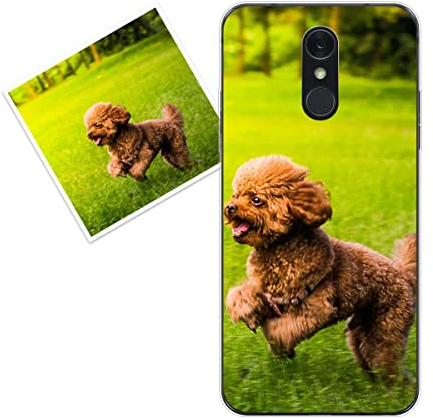 KARTXITAI personalisierte Handyhülle Kompatibel mit LG Q7,hülle selber gestalten-case personalisiert mit Foto,Bildern,oder Text selbst gestalten + 1 x Handykette Universal