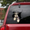 Niedlicher Schnauzer-Auto-Aufkleber, realistische Auto-Aufkleber, SUV-Fenster-Glasaufkleber, geeignet für Autos, Notebooks, Kühlschränke, Wände und andere glatte Oberflächen.