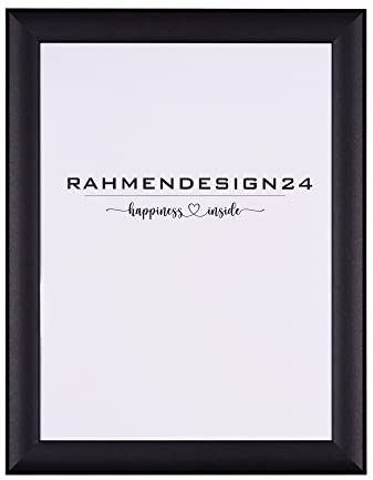 Rahmendesign24 Bilderrahmen Fiona 50x70 (POSTERFORMAT) Schwarz (matt) Fotorahmen, Wechselrahmen, Posterrahmen, Puzzlerahmen