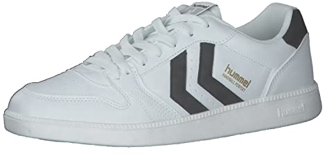 HUMMEL Unisex Handball PERFEKT Sneaker, White/Black, 42 EU