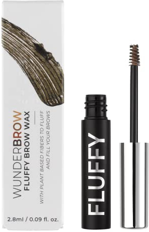 WUNDERBROW Fluffy Volumen Augenbrauenwachs in Schwarz/Braun – Wasserfestes Augenbrauengel für langen Halt, vegan und ohne Tierversuche