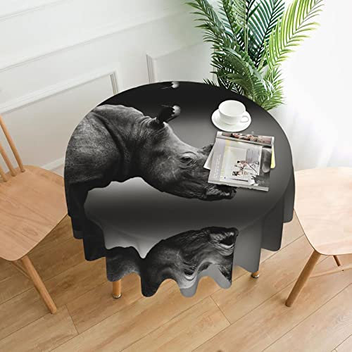 OGNOT Südafrika Rhino Tischdecke, Dekostoff-Tischdecke für Esstisch, Buffet-Partys und Camping