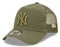 New Era New York Yankees MLB Tonal Mesh Olive A-Frame Adjustable Trucker Cap - One-Size