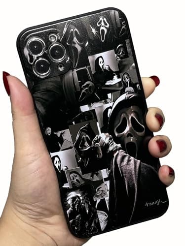 Scream Horror Movie Anime bedruckte Hülle für iPhone 11 Pro, modisch, cooles Totenkopf-Skelett-Geistgesichtsmuster für Damen, Herren, Jungen, Mädchen, süßes weiches TPU-Silikon für iPhone 11 Pro