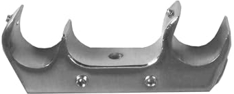 BASIT Wandlager für Gardinenstangen 2-läufig Edelstahl Look I Gardinenstangen Träger 20mm Wandbefestigung für Rohr Gardinenstangen Halterung Vorhangstange W60