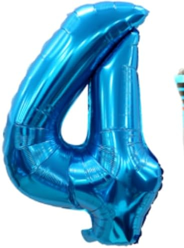 Thomas 4 Year Birthday Decoration - Tableware, Balloons, Cake, Plates, Napkins - Party Decorations