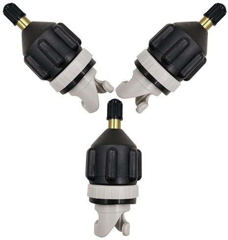 51buyoutgo 3pcs Sup Paddle Board Inflator Air Pump Adapter Adaptor Attachments for Inflatables Kayak Boat Stand Up Paddleboard Sup Paddle Board Accessories Black