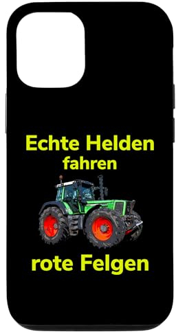 Hülle für iPhone 15 Trecker Landwirt Bauer Landwirtschaft Traktor rote Felgen