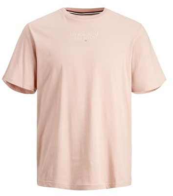 JACK & JONES Male Logo T-Shirt, Peach Parfait, M