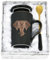 Joymaking Tasse à café avec motif éléphant, cadeau amusant pour femme, petite amie éléphant, tasse à café cadeau de Noël, anniversaire, 400 ml noir