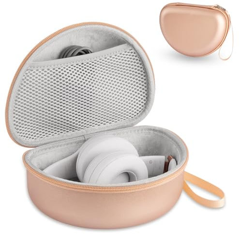 TUNYINSH Hard Shell Travel Case Compatible with Beats Studio Pro/Studio3/Solo 3 2 Bluetooth On-Ear Headphones (Gold 2)