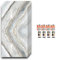 IZODEKOR Marble Look Wall Cladding Kit - 4 Pcs 244x122cm Wall Panel with 4X Adhesives Sealant for Bathroom, Bathroom Marble Tiles, Shower Wall Panels, Granite&Marble Effect PVC Cladding | Pearl Land