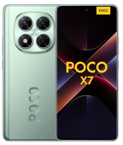 Xiaomi POCO X7 - Smartphone de 12+512GB, Pantalla CrystalRes 1.5K AMOLED Curva, MediaTek Dimensity 7300-Ultra, Cámara de 50 MP, Carga Turbo de 45W, Cargador no Incluido, Verde (Versión ES)