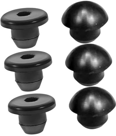 iplusmile 6pcs Jack Plug Hydraulic Jack Parts Car Plug Bottle Jack Hydraulic Jack Seal Kit Jack Handle Replacement Floor Jack Oil Filler Plug Pole Jack Pinch Weld Jack Pad Rubber Black