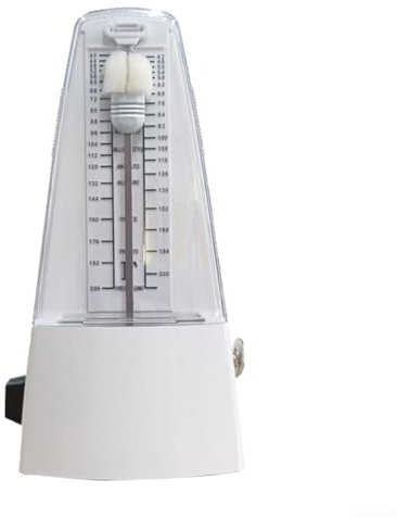 Mechanisches Metronom in konischer Form für Gitarre, Bass, Trommel und Violine, umweltfreundlich (weiß)