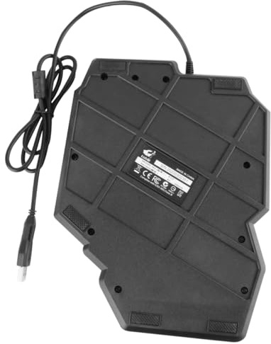 Hemobllo Clavier Gamer Mécanique Main Gauche avec Éclairage RGB Compact Et Portable Clavier De Jeu avec Sensation Tactile pour Pc Et Téléphone