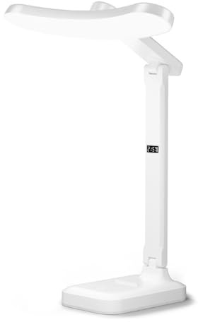 CBEI Desk lamp LED Dimmable Desk lamp with 3 Color Temperatures Multi Function LCD Display BedsideLamp No Flicker Eye Protection Reading Light Suitable for Office Bedroom and Children's Room (Small)